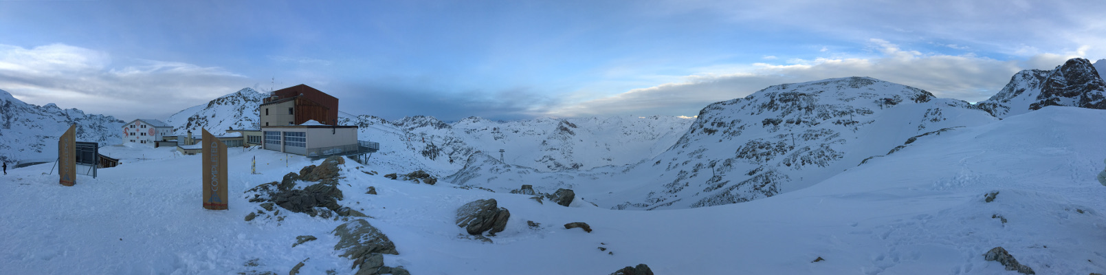 Panorama picture of the Diavolezza mountain station.