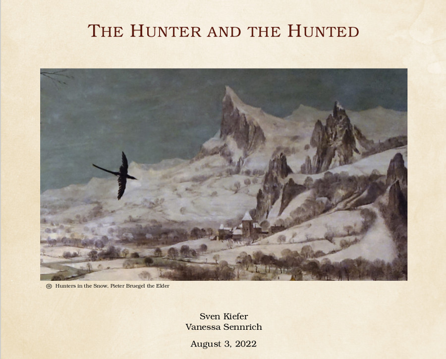 Cover of the Dungeon and Dragons story The Hunter and the Hunted written by Sven Kiefer and Vanessa Sennrich.