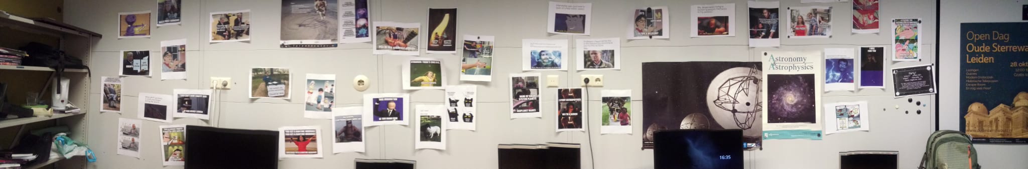 Walls of the first MEME exhibition in Office 401.