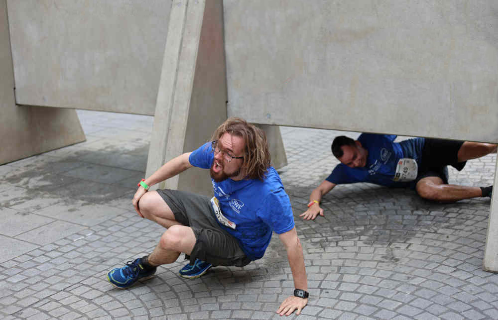 Sven Kiefer and Till Kaufer during the Grazathlon.