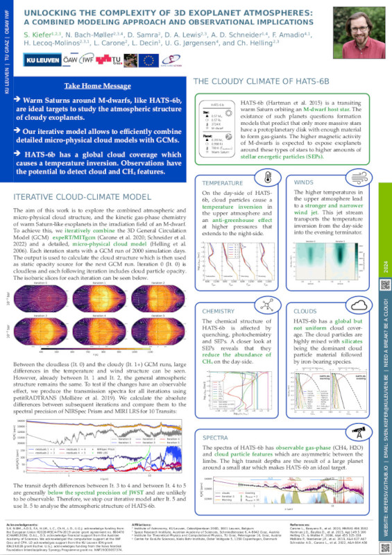 The poster of Sven Kiefer presented at the Exoplanet 5 conference.